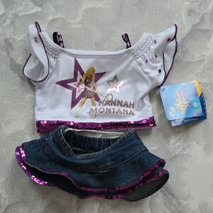 Hannah Montana Build A Bear Doll Outfit with Denim Skirt